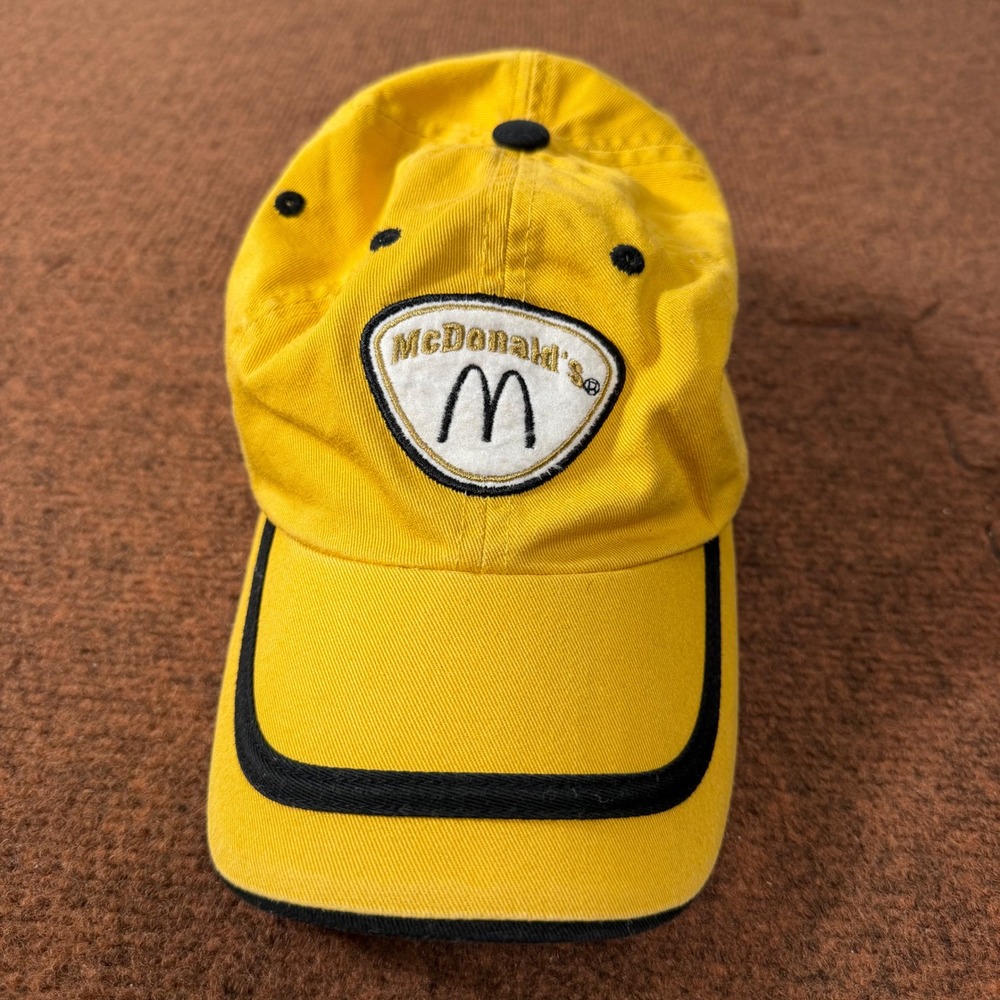 McDonalds Captiv8 New York Yellow Black Embroidered Strapback Baseball Hat Cap‎